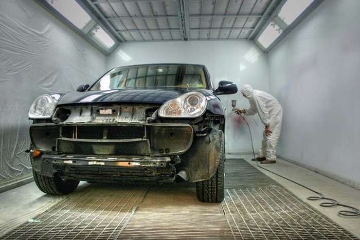 Покраска авто  камере