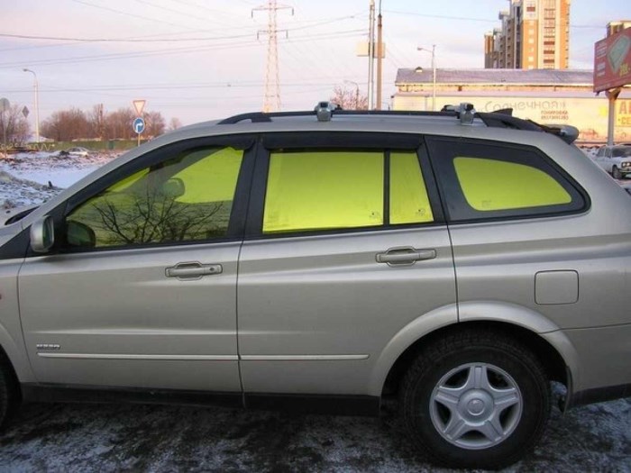 Желтая тонировка авто