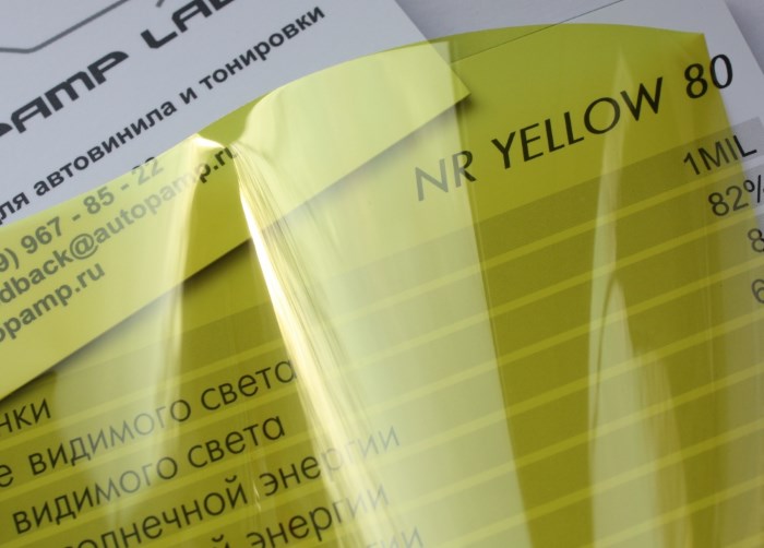 Тонировка Sun Control NR 80 Yellow